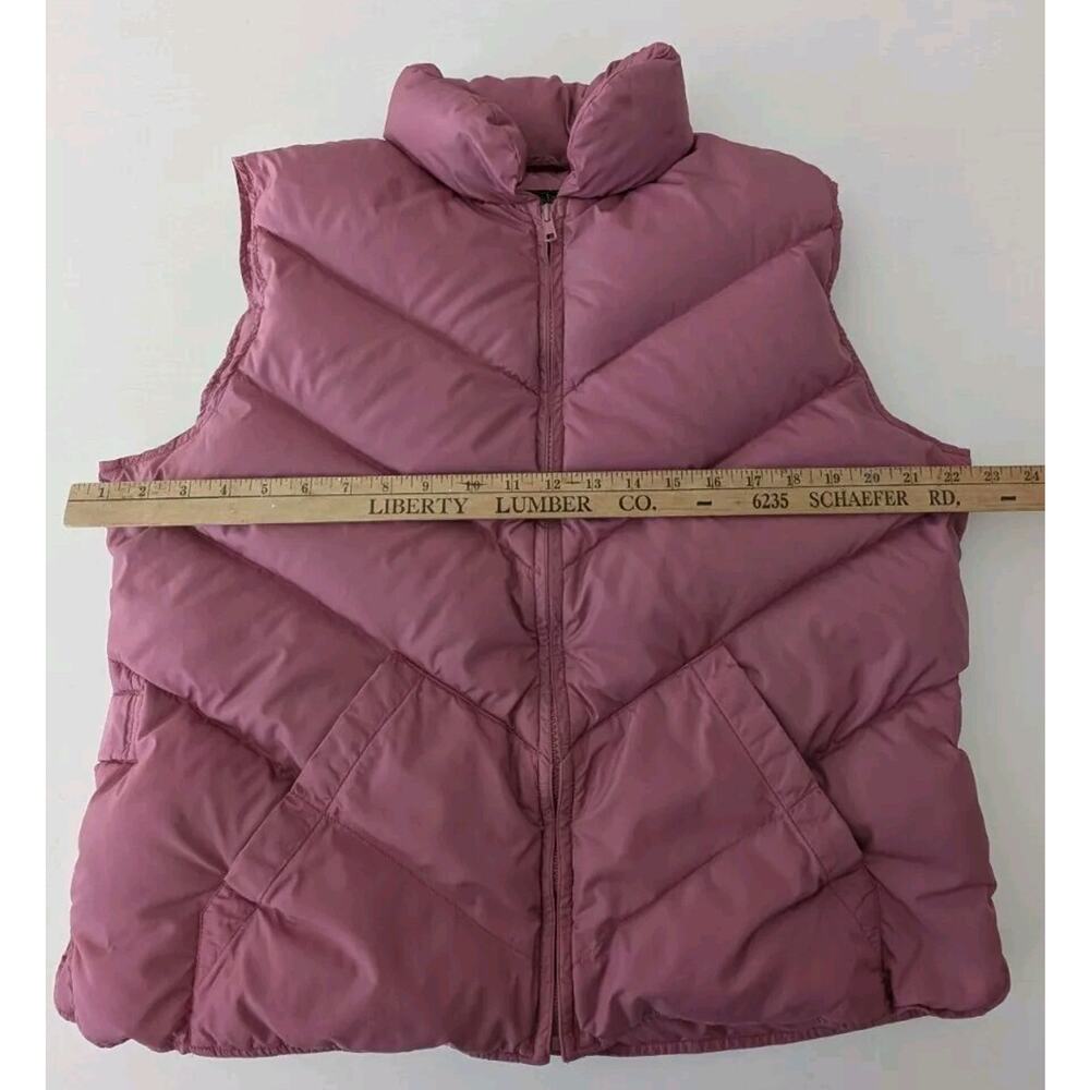 Eddie Bauer Womens XL Goose Down Puffer Vest Pink Quilted Nylon Outdoor Seattle - Picture 6 of 7